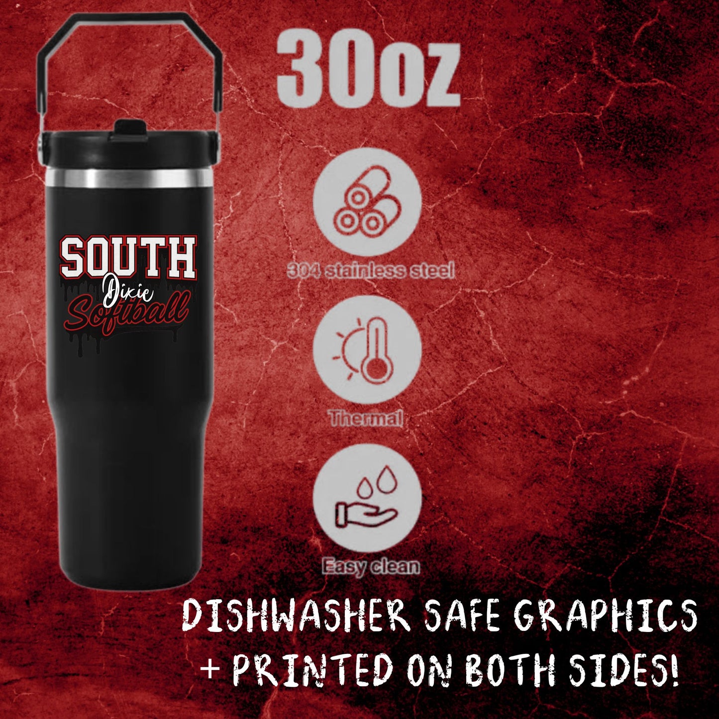30oz Tumbler with Handle