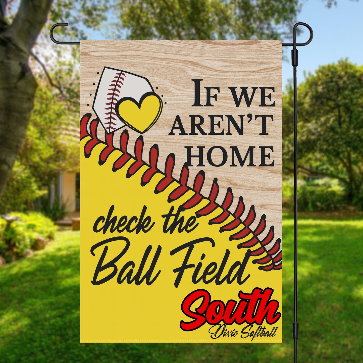 Softball Garden Flag