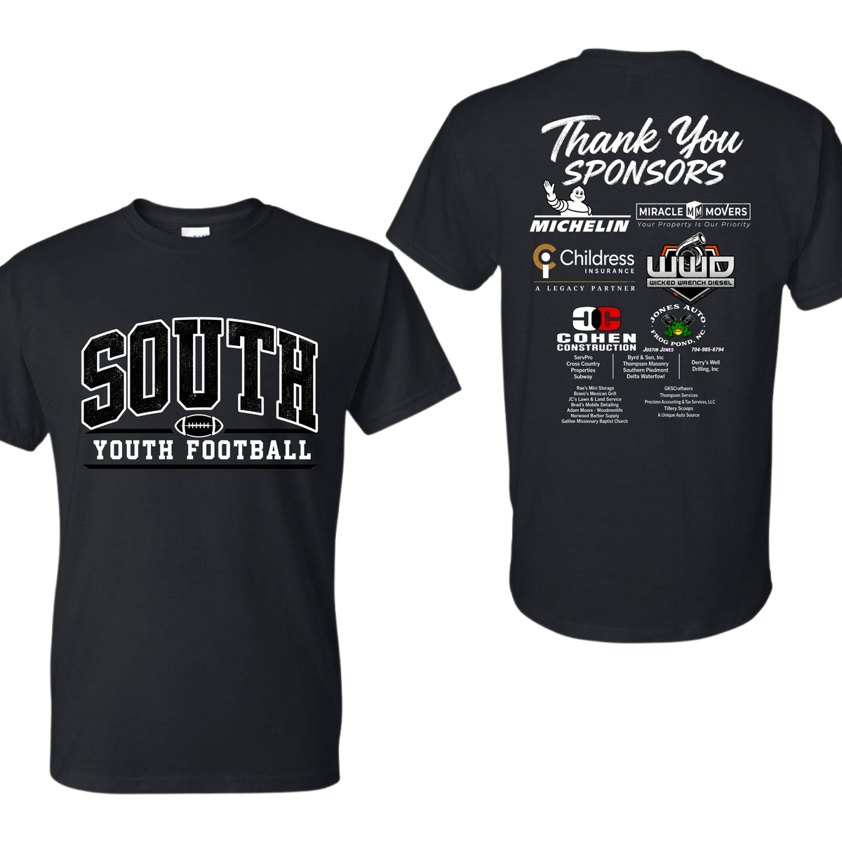 South Youth Football Spirit sponsors