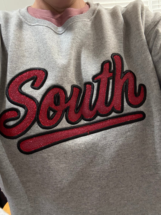 South embroidered crew neck