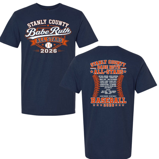 Stanly County Babe Ruth All-Stars 2026 Team Shirt