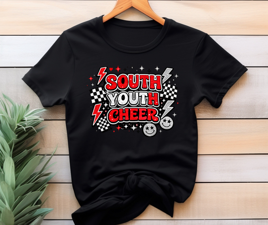 South Youth Cheer Retro Spirit Tee ❤️🖤✨