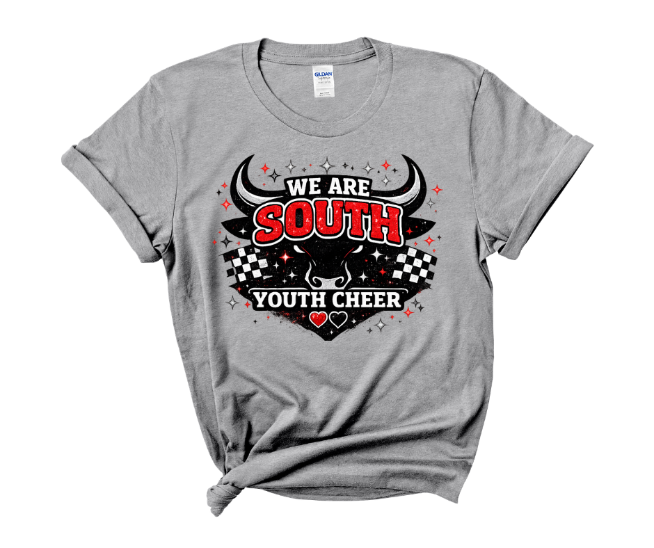 We Are South Youth Cheer Spirit Tee ❤️🖤📣