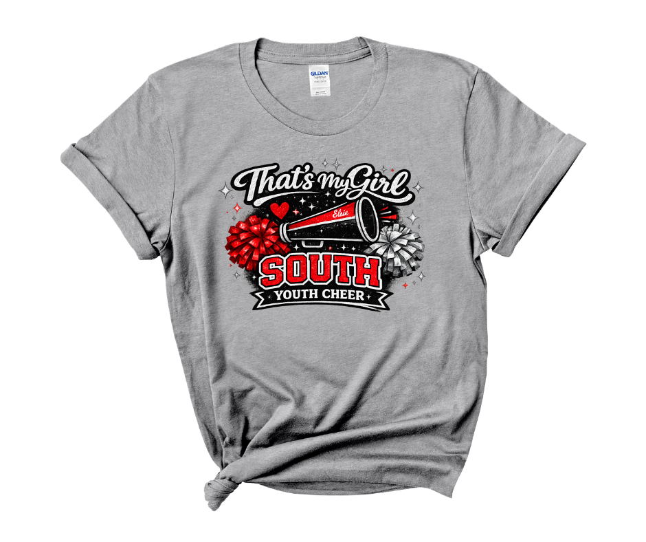 That's My Girl – South Youth Cheer Spirit Tee ❤️🖤📣