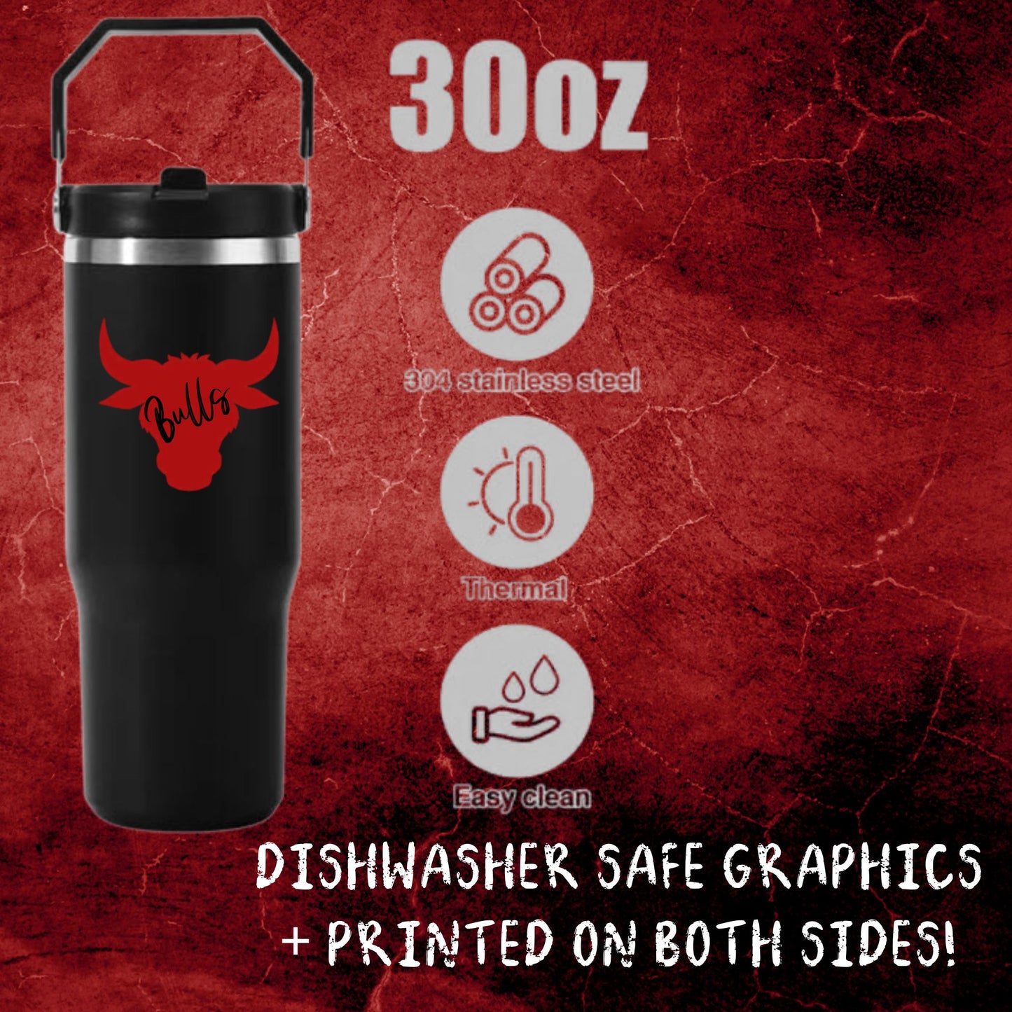 30oz Tumbler with Handle